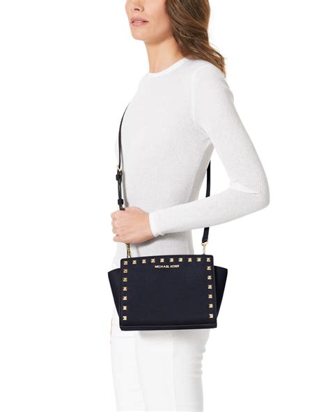 michael michael kors selma messenger bag|michael kors selma crossbody.